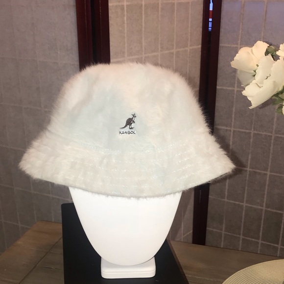 light blue kangol bucket hat